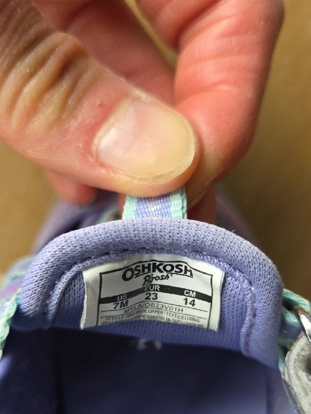 OshKosh B'gosh Bump Toe Sandal Waterproof Lilac Toddler 7 - Picture 8 of 9